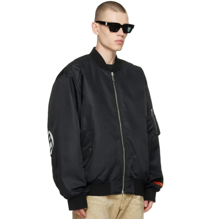 8 Ball Black Nylon Bomber Jacket