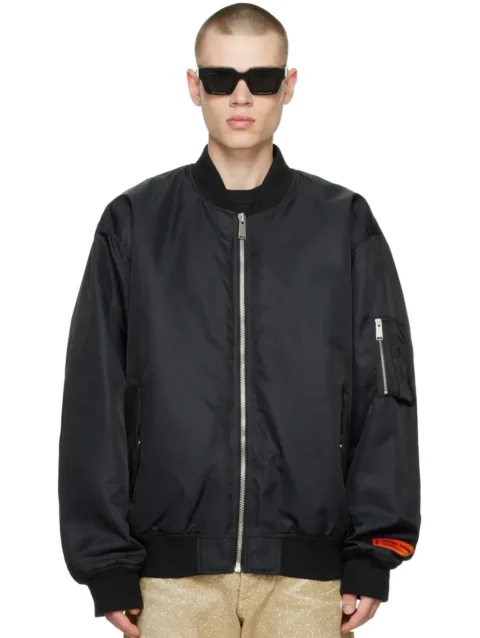 8 Ball Black Nylon Bomber Jacket