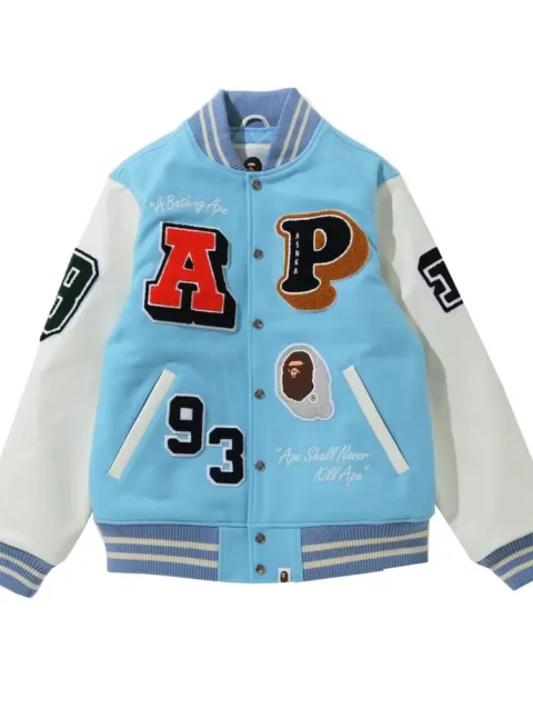 BAPE Crazy Patch Varsity Jacket