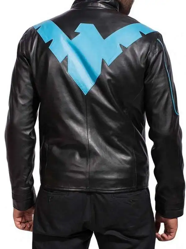 Batman Arkham Knight Nightwing Black Jacket Leather - Image 3