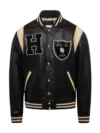 Bel-Air Homme+Femme Leather Black Varsity Jacket