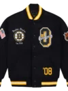 Boston Bruins OVO x NHL Black Full-Snap Varsity Jacket
