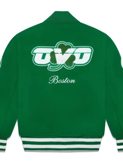 Boston Celtics OVO X Wool Varsity Jacket Green