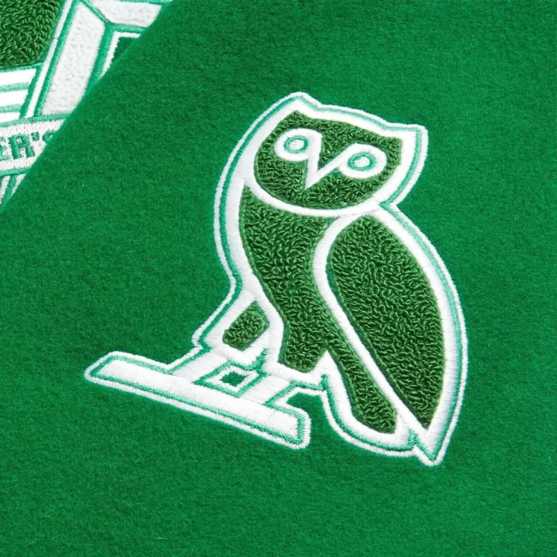 Boston Celtics OVO X Wool Varsity Jacket Green