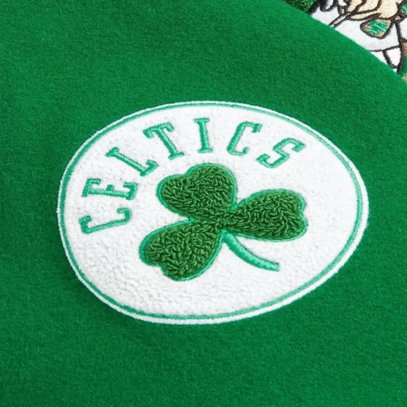 Boston Celtics OVO X Wool Varsity Jacket Green