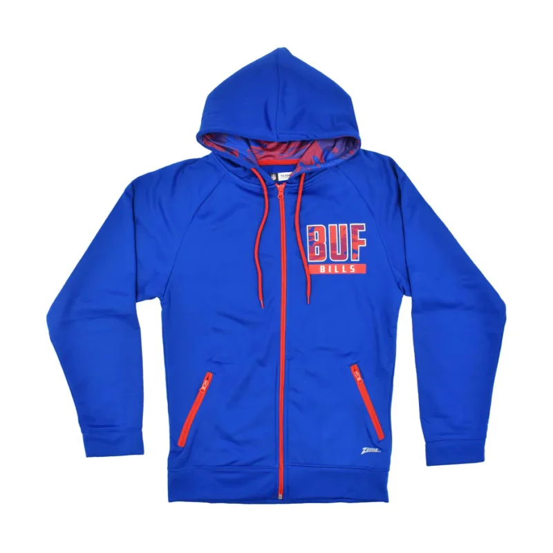 Buffalo Bills Full Zip BUF Hoodie Royal Blue