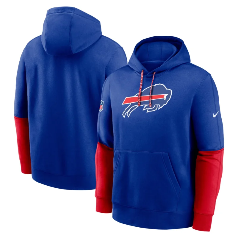 Buffalo Bills Nike Pullover Hoodie Blue - Image 2