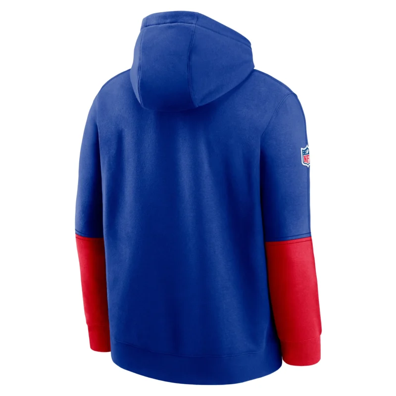 Buffalo Bills Nike Pullover Hoodie Blue - Image 3
