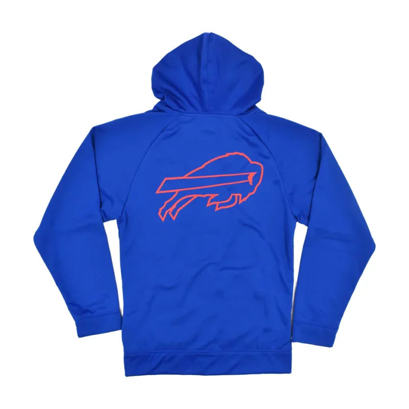 Buffalo Bills Full Zip BUF Hoodie Royal Blue - Image 2