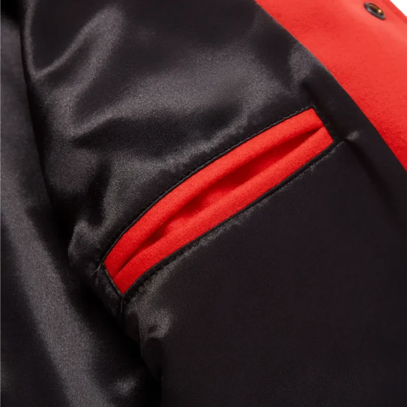 Chicago Blackhawks OVO x NHL Red Full-Snap Wool Varsity Jacket