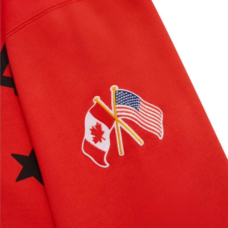 Chicago Blackhawks OVO x NHL Red Full-Snap Wool Varsity Jacket