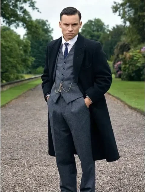 Finn Cole Peaky Blinders Michael Gray Long Black Coat