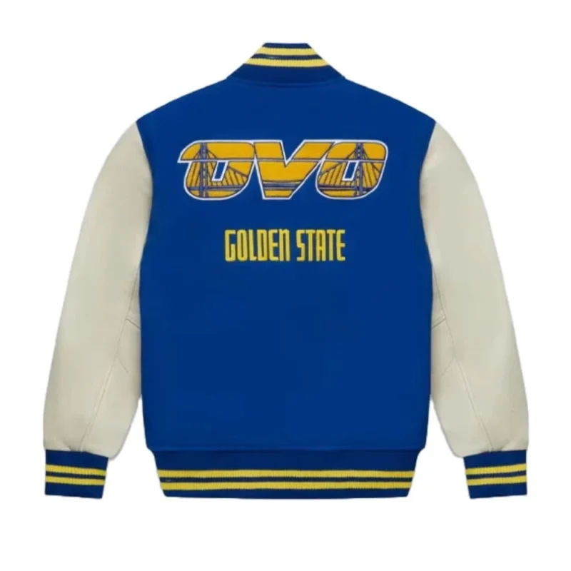 Golden State Warriors OVO X Wool & Leather Varsity Jacket