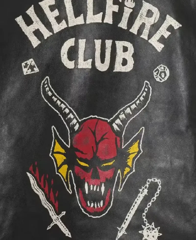 Hellfire Club Black Biker Leather Jacket