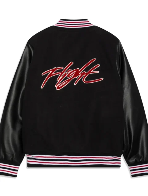 Jordan Women’s Black Wool & Leather Varsity Jacket