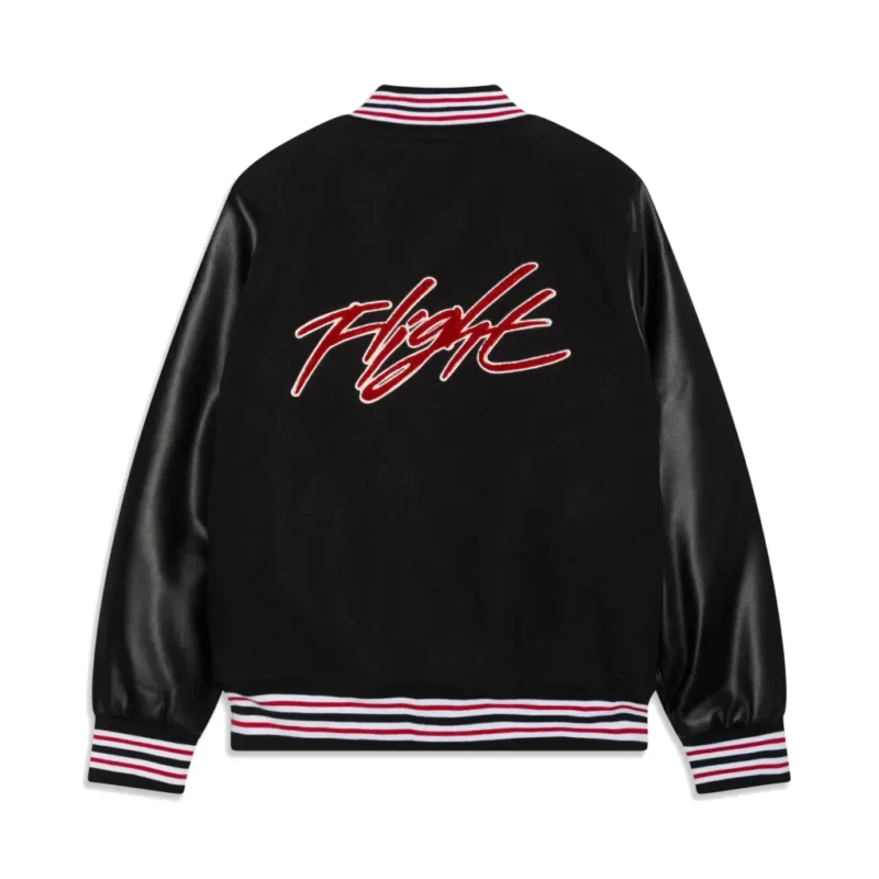 Jordan Women’s Black Wool & Leather Varsity Jacket