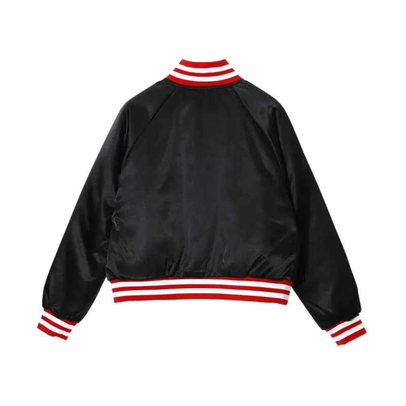 Jordan X Nike Women’s Black Satin Varsity Jacket