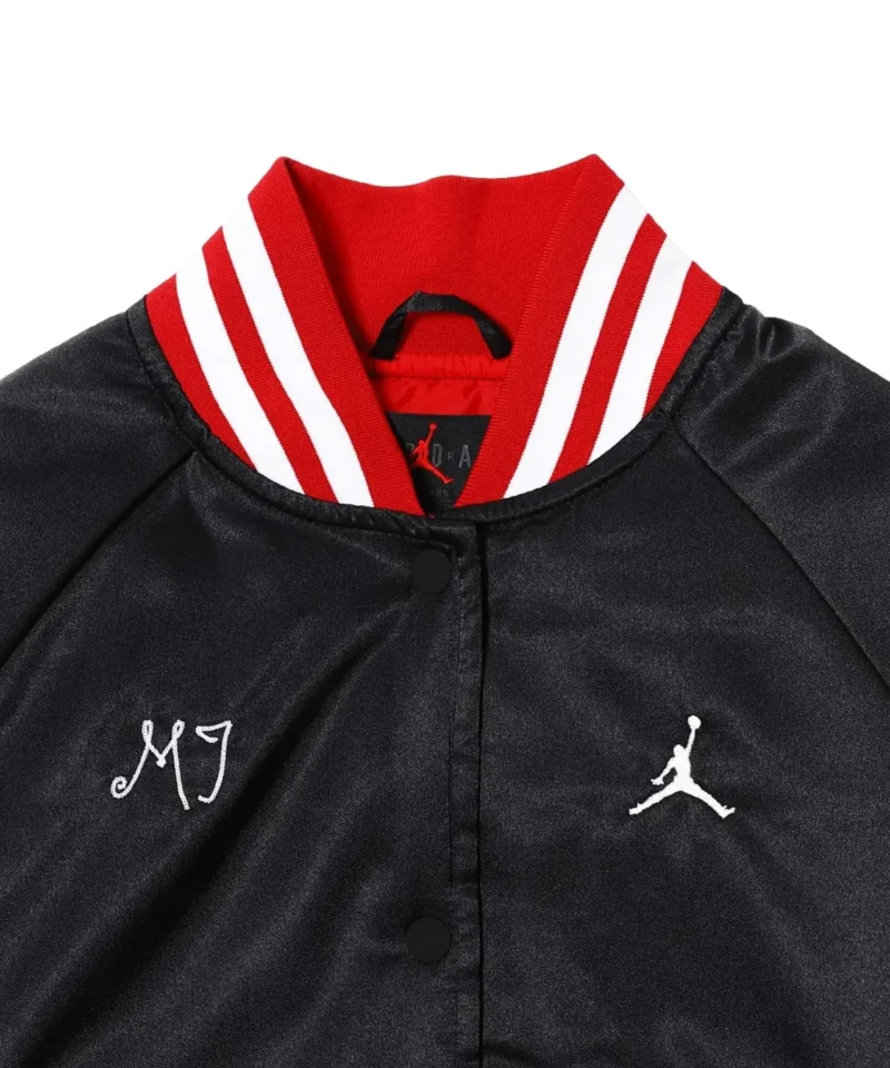 Jordan X Nike Women’s Black Satin Varsity Jacket