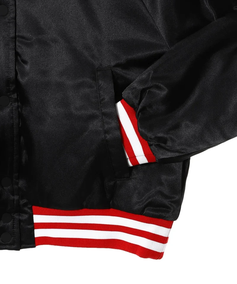 Jordan X Nike Women’s Black Satin Varsity Jacket