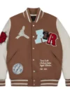 Jordan X Travis Scott Antique Brown Varsity Jacket