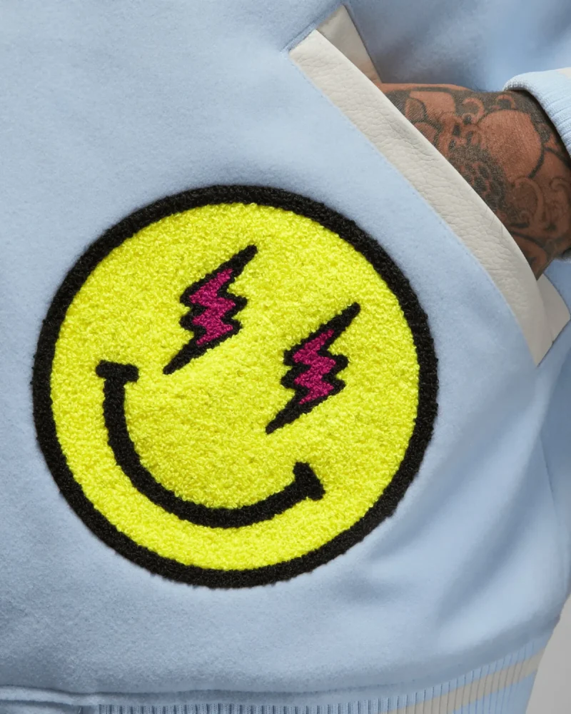 Jordan x J Balvin White Blue Varsity Jacket