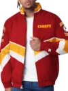 Kansas City Chiefs Captain Red Satin Varsity Jacket