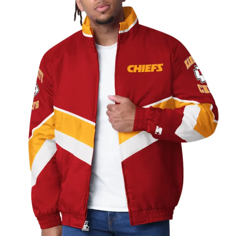 Kansas City Chiefs Captain Red Satin Varsity Jacket