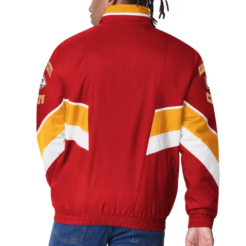 Kansas City Chiefs Captain Red Satin Varsity Jacket - Image 2