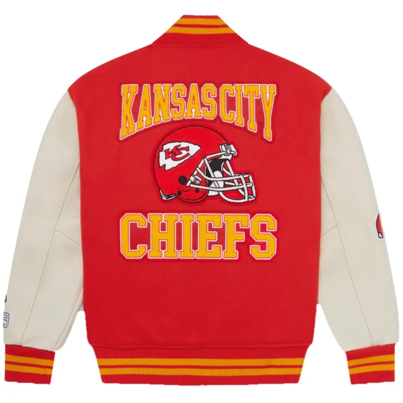 Kansas City Chiefs OVO Varsity Jacket Wool & Leather - Image 2