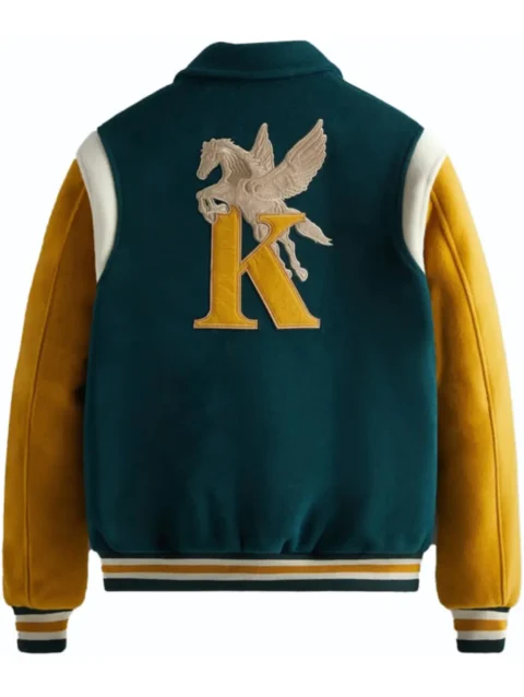 Kith Coaches Green & Yellow Varsity Jacket