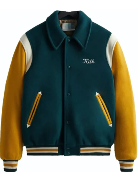Kith Coaches Green & Yellow Varsity Jacket