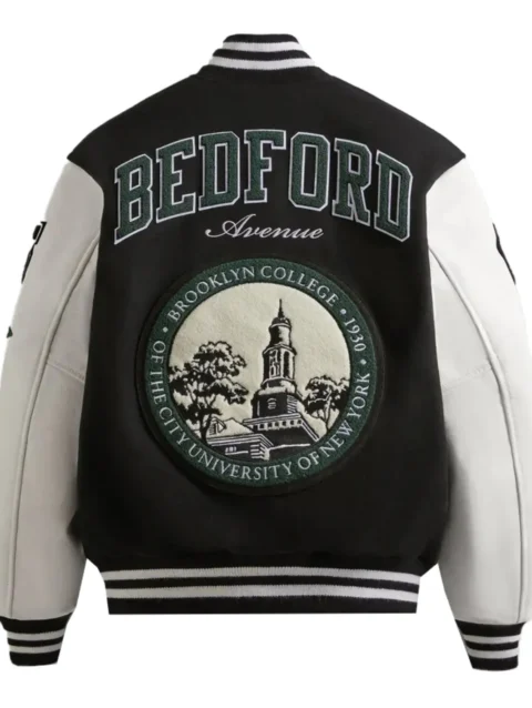 Kith Russell Athletic Cuny Brooklyn College Golden Bear Black & White Varsity Jacket