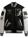 Kith Russell Athletic Cuny Brooklyn College Golden Bear Black & White Varsity Jacket