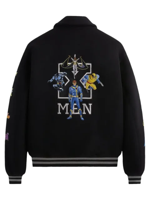 Kith X Marvel X-Men Wool Black Varsity Jacket