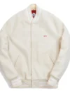 Kith x Coca-Cola x Golden Bear White Varsity Jacket