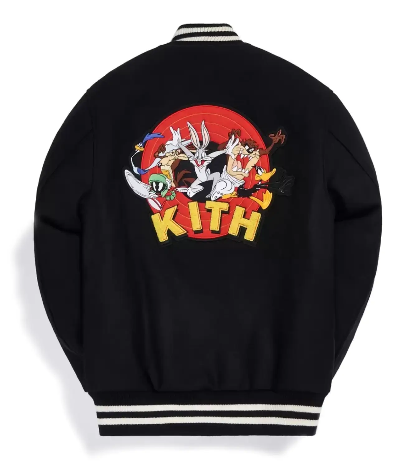 Kith x Looney Tunes Golden Bear Black Varsity Jacket
