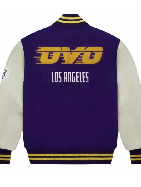 Los Angeles Lakers OVO X Wool & Leather Varsity Jacket