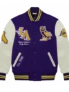 Los Angeles Lakers OVO X Wool & Leather Varsity Jacket
