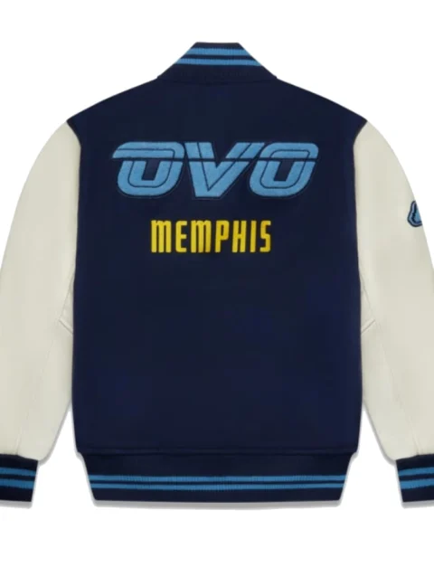 Memphis Grizzlies OVO X Wool & Leather Varsity Jacket