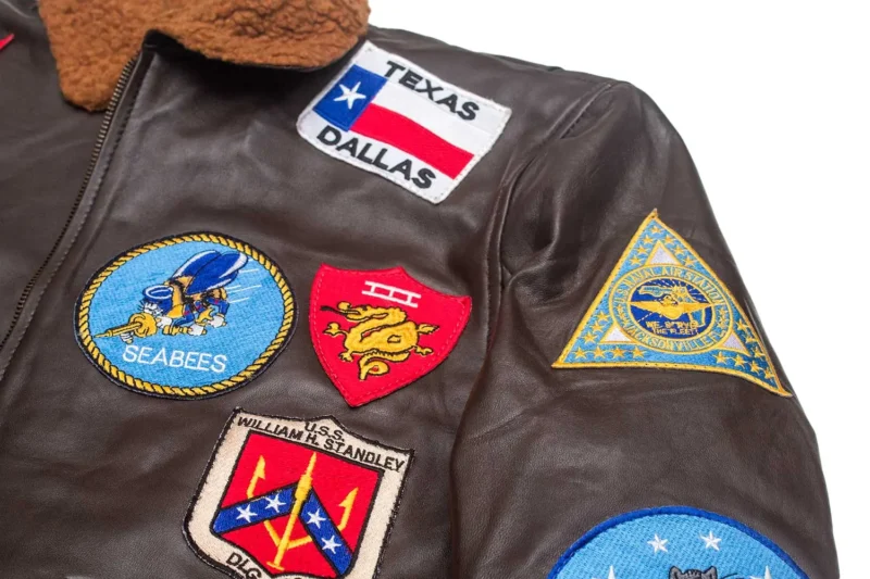 Men’s Top Gun Bomber Shearling Tom Cruise Jacket Leather - Image 5