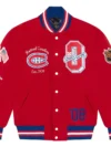 Montreal Canadiens OVO x NHL Red Full-Snap Varsity Jacket