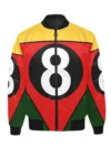 Multi Color 8 Ball Printed Satin Bomber Jacket
