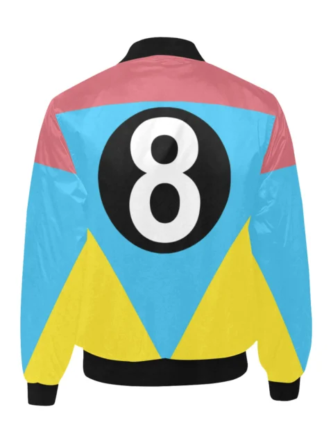 Multi Color 8 Ball Satin Bomber Jacket