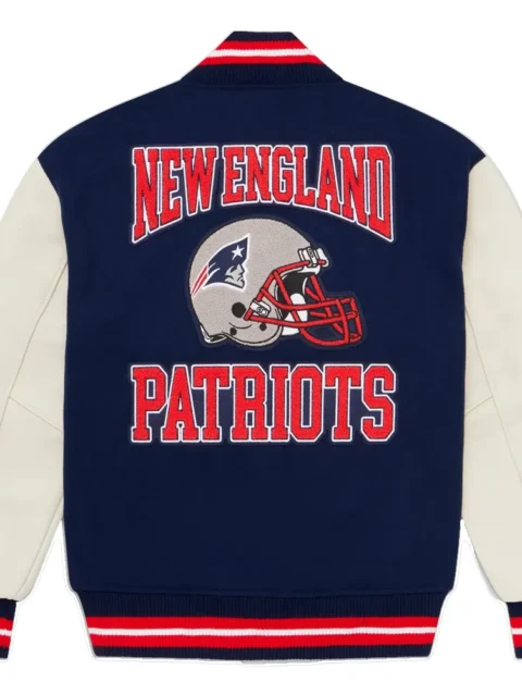 New England Patriots OVO Wool & Leather Varsity Jacket
