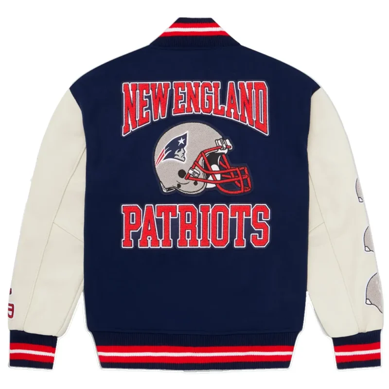 New England Patriots OVO Wool & Leather Varsity Jacket