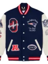 New England Patriots OVO Wool & Leather Varsity Jacket
