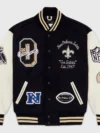 New Orleans Saints OVO Wool & Leather Varsity Jacket