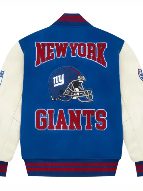 New York Giants OVO Royal Full-Snap Varsity Jacket