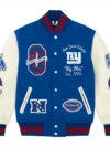 New York Giants OVO Royal Full-Snap Varsity Jacket