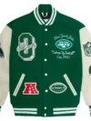 New York Jets OVO Wool & Leather Full-Snap Varsity Jacket